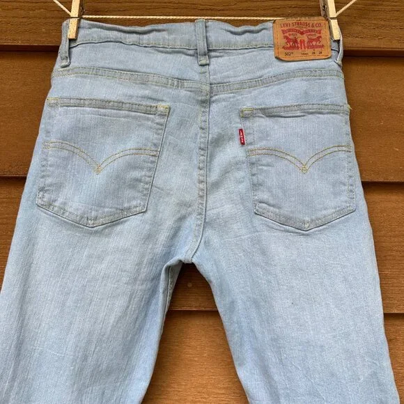 Levi’s 502 Boys Regular Taper Light Blue Jeans Size 16 - Picture 9 of 12